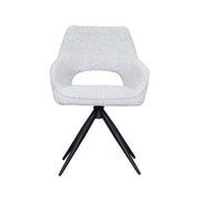 Eetkamerstoel Finley Champagne Boucle Draaibaar 60x59x91 cm-Eetkamerstoelen-LABEL51