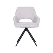 Eetkamerstoel Finley Naturel Boucle Draaibaar 60x59x91 cm-Eetkamerstoelen-LABEL51