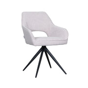 Eetkamerstoel Finley Naturel Boucle Draaibaar 60x59x91 cm-Eetkamerstoelen-LABEL51