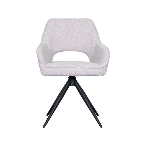 Eetkamerstoel Finley - Naturel - Boucle - Draaibaar-Eetkamerstoelen-LABEL51