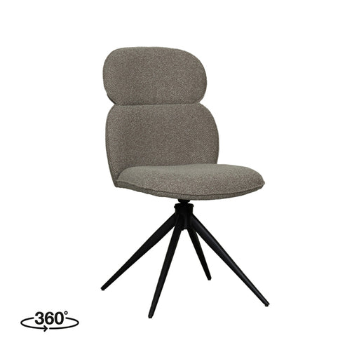 Eetkamerstoel Finn - Mushroom - Royal Boucle - Draaibaar-Eetkamerstoelen-LABEL51