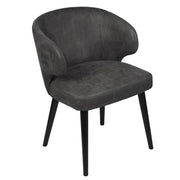 Eetkamerstoel Fiori Polyester Antraciet-Eetkamerstoelen-PTMD