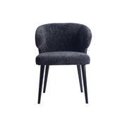 Eetkamerstoel Fiori Straalt Donkergrijs 64x56x81 cm-Eetkamerstoelen-PTMD