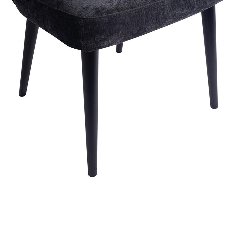 Eetkamerstoel Fiori Straalt Donkergrijs 64x56x81 cm-Eetkamerstoelen-PTMD