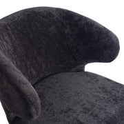 Eetkamerstoel Fiori Straalt Donkergrijs 64x56x81 cm-Eetkamerstoelen-PTMD