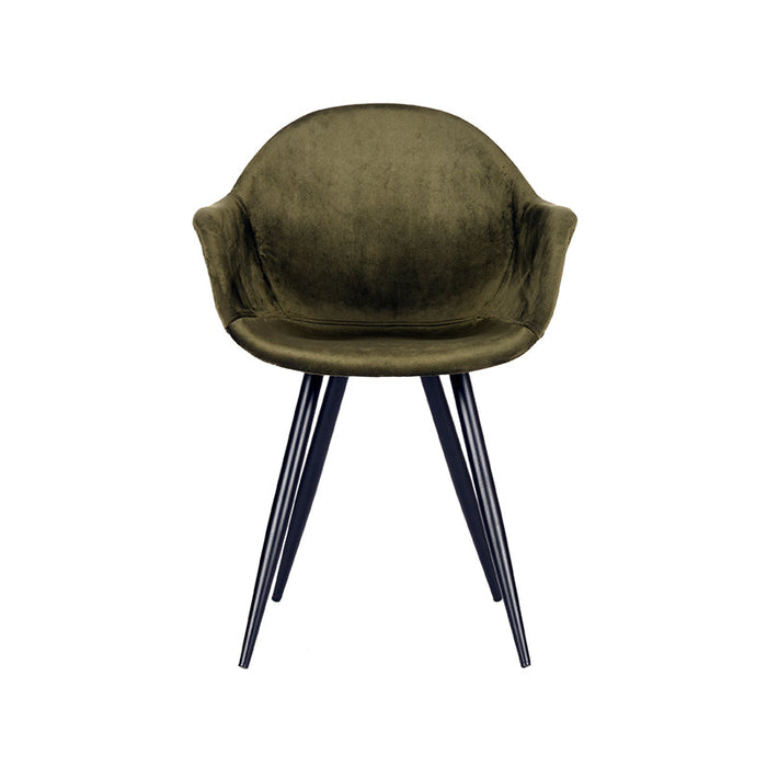 Eetkamerstoel Forli - Army - Fluweel-Eetkamerstoelen-LABEL51