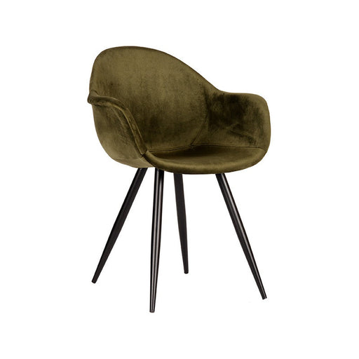 Eetkamerstoel Forli - Army - Fluweel-Eetkamerstoelen-LABEL51