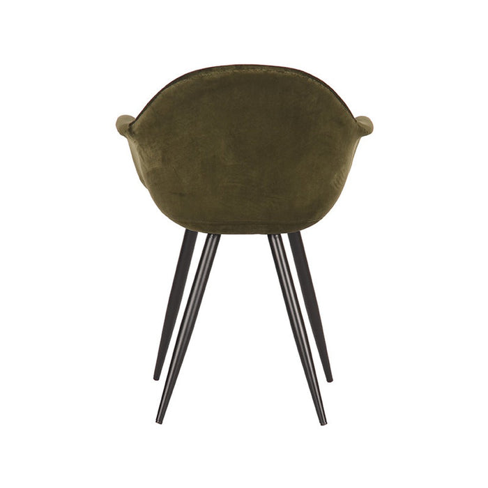 Eetkamerstoel Forli - Army green - Fluweel-Eetkamerstoelen-LABEL51