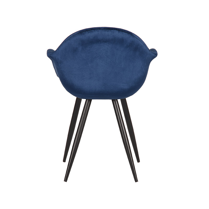 Eetkamerstoel Forli Blauw Fluweel 60x58x83 cm-Eetkamerstoelen-LABEL51