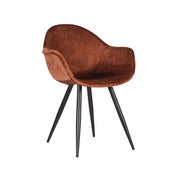 Eetkamerstoel Forli Rust Fluweel 60x58x83 cm-Eetkamerstoelen-LABEL51