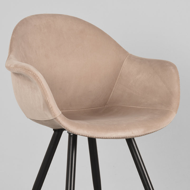 Eetkamerstoel Forli Zand Fluweel 60x58x83 cm-Eetkamerstoelen-LABEL51