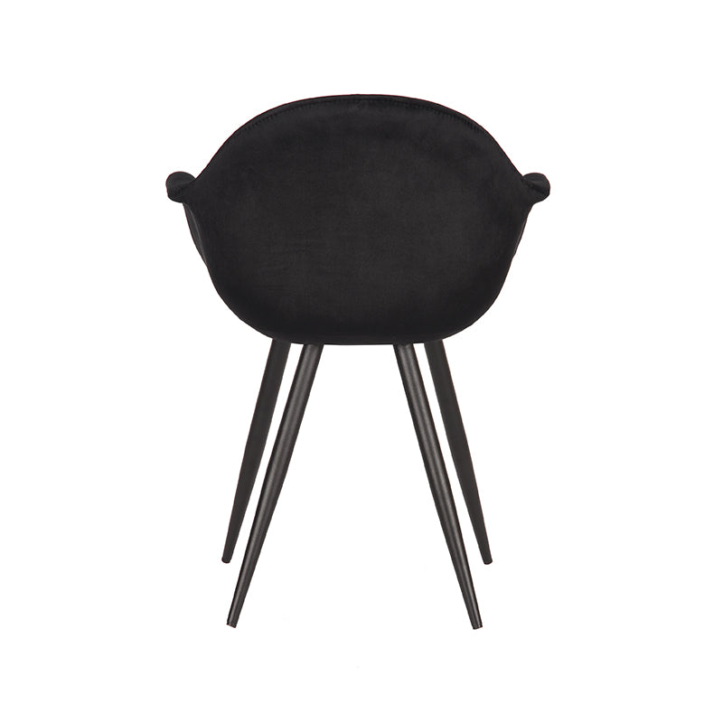 Eetkamerstoel Forli Zwart Fluweel 60x58x83 cm-Eetkamerstoelen-LABEL51