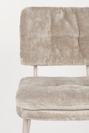 Eetkamerstoel Franck Polyester Beige 52.5x44 cm-Eetkamerstoelen-Creating Home