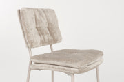 Eetkamerstoel Franck Polyester Beige 52.5x44 cm-Eetkamerstoelen-Creating Home