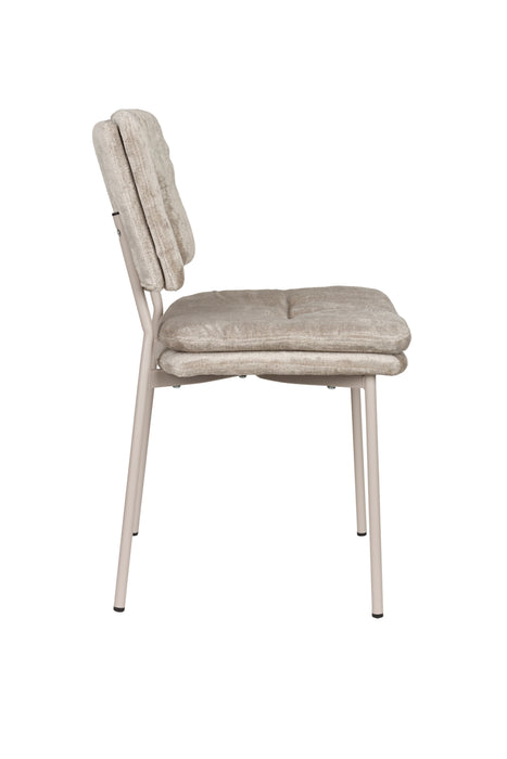 Eetkamerstoel Franck Polyester Beige 52.5x44 cm-Eetkamerstoelen-Creating Home