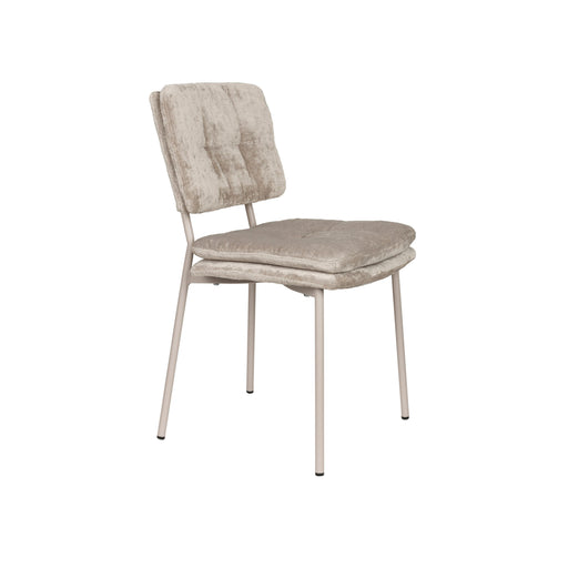Eetkamerstoel Franck Polyester Beige 52.5x44 cm-Fauteuils-Creating Home