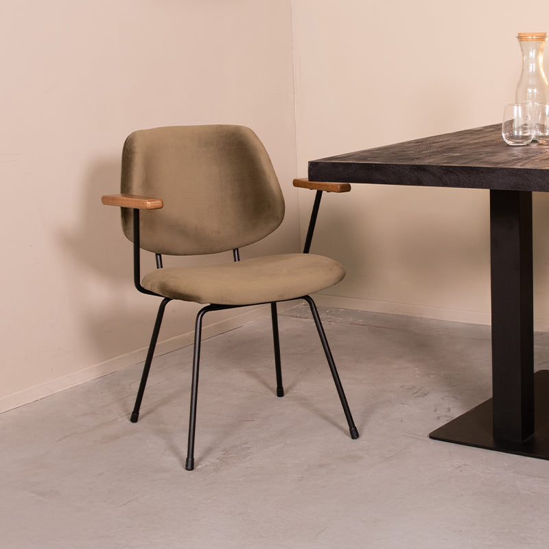 Eetkamerstoel Gastron Hunter Fluweel 62x58x82 cm-Eetkamerstoelen-LABEL51