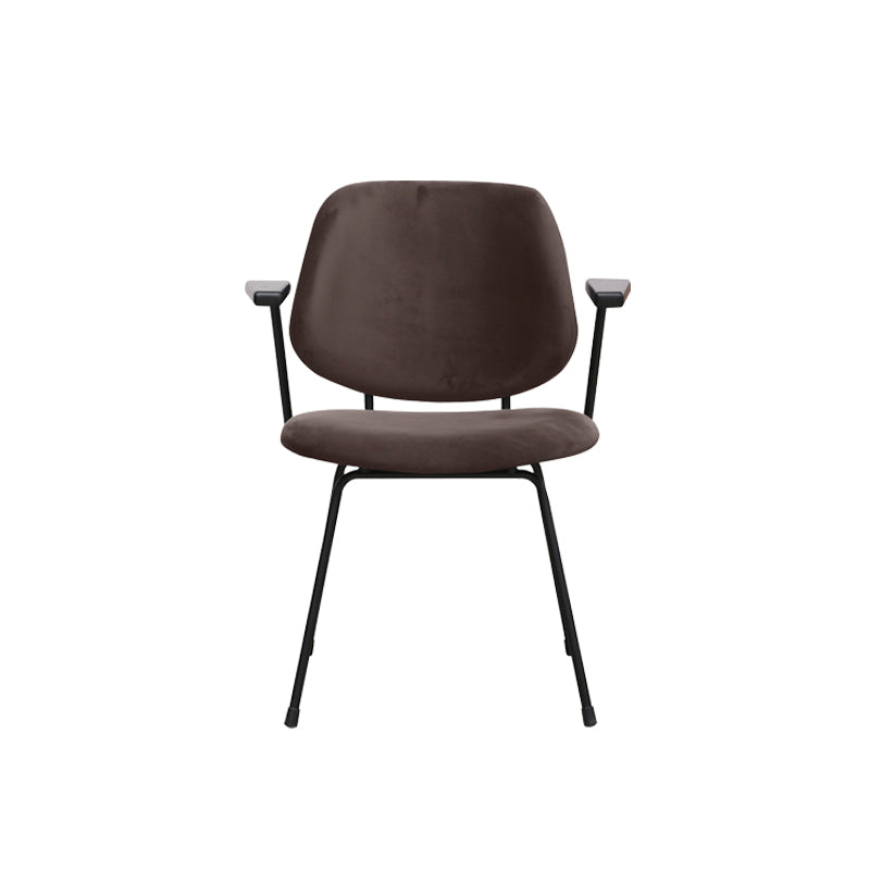 Eetkamerstoel Gastron Taupe Fluweel 62x58x82 cm-Eetkamerstoelen-LABEL51