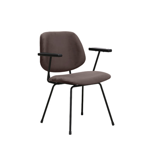 Eetkamerstoel Gastron Taupe Fluweel 62x58x82 cm-Eetkamerstoelen-LABEL51