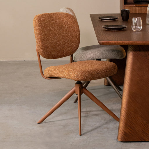 Eetkamerstoel Geneva - Coral - Royal Boucle - Coral Metalen Frame-Eetkamerstoelen-LABEL51