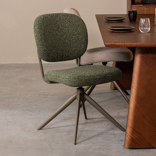 Eetkamerstoel Geneva - Forest - Royal Boucle - Forest Metalen...-Eetkamerstoelen-LABEL51