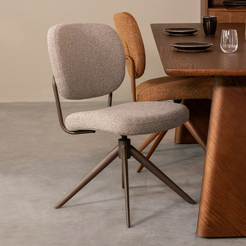 Eetkamerstoel Geneva Mushroom Royal Boucle Brons 49x63x90 cm-Eetkamerstoelen-LABEL51