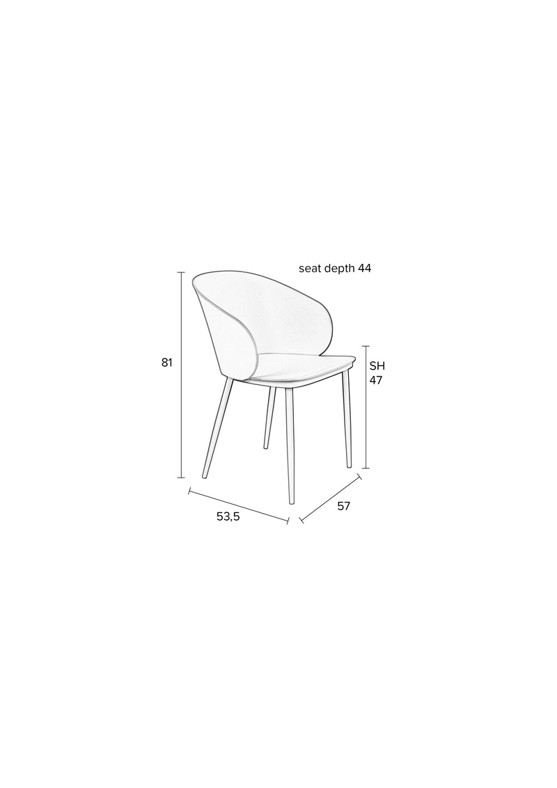 Eetkamerstoel Gigi All Mint Polypropyleen Groen 53.5x57 cm-Eetkamerstoelen-Creating Home