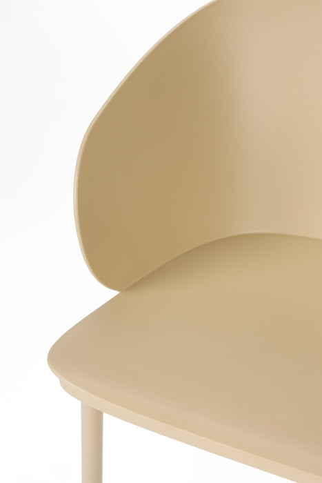 Eetkamerstoel Gigi Polypropyleen Beige 55.5x56.5 cm