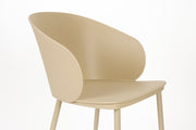 Eetkamerstoel Gigi Polypropyleen Beige 55.5x56.5 cm-Eetkamerstoelen-Creating Home