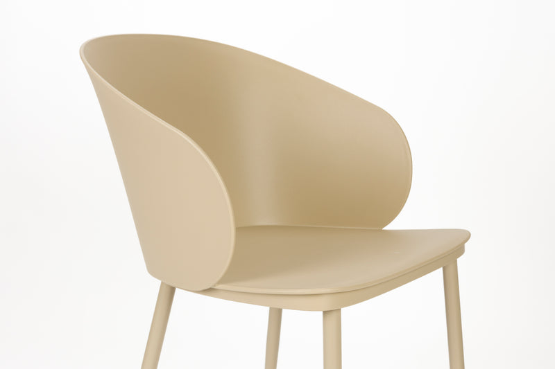 Eetkamerstoel Gigi Polypropyleen Beige 55.5x56.5 cm-Eetkamerstoelen-Creating Home