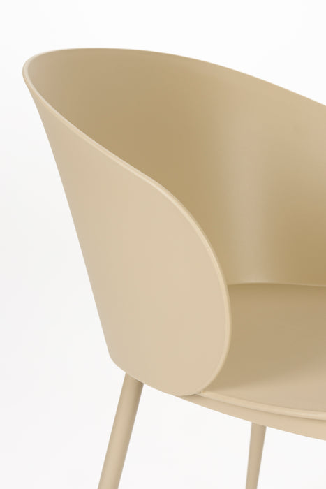 Eetkamerstoel Gigi Polypropyleen Beige 55.5x56.5 cm-Eetkamerstoelen-Creating Home