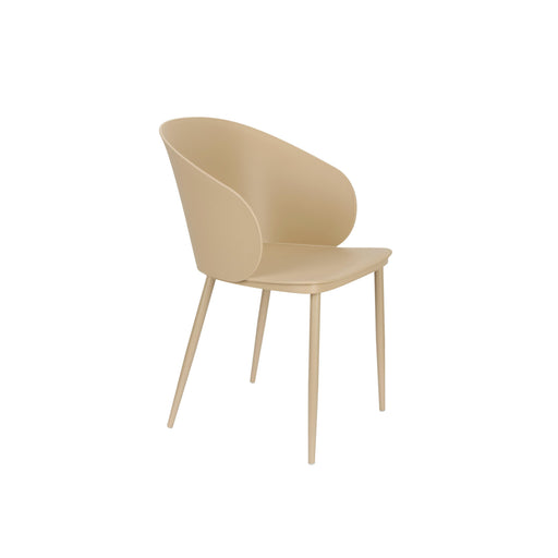 Eetkamerstoel Gigi Polypropyleen Beige 55.5x56.5 cm-Fauteuils-Creating Home