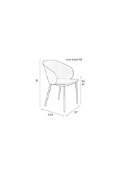 Eetkamerstoel Gigi Polypropyleen Roze 53.5x57 cm-Eetkamerstoelen-Creating Home