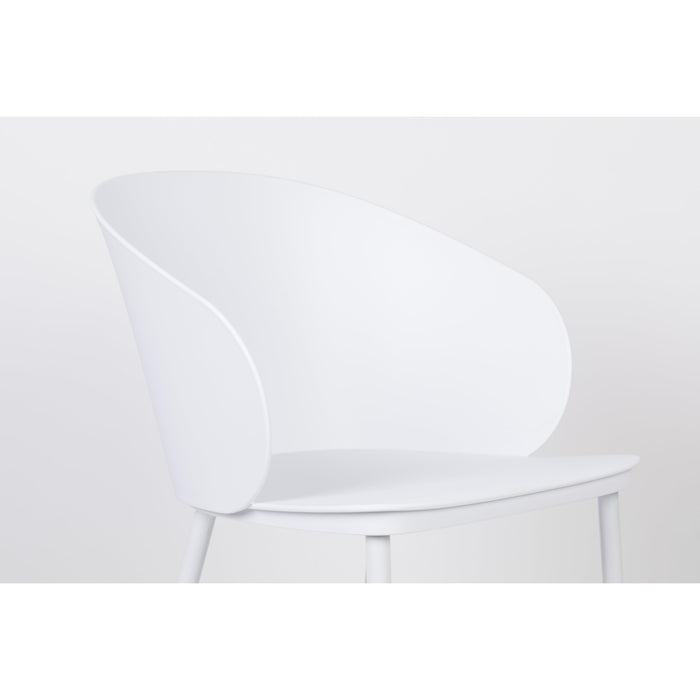Eetkamerstoel Gigi Polypropyleen Wit 53.5x57 cm-Eetkamerstoelen-Creating Home