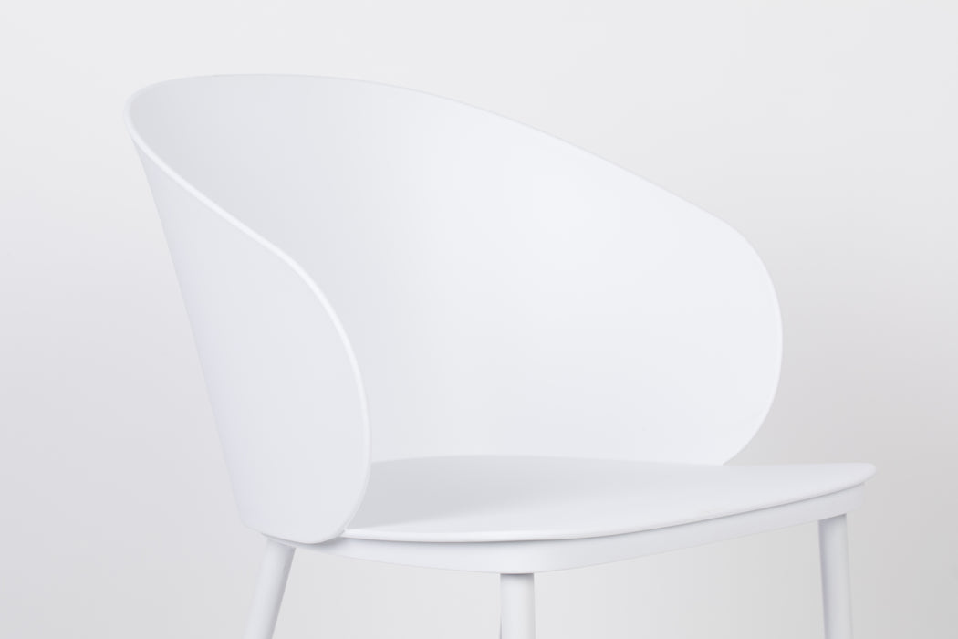 Eetkamerstoel Gigi Polypropyleen Wit 53.5x57 cm-Eetkamerstoelen-Creating Home