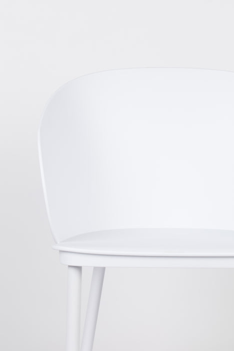 Eetkamerstoel Gigi Polypropyleen Wit 53.5x57 cm-Fauteuils-Creating Home