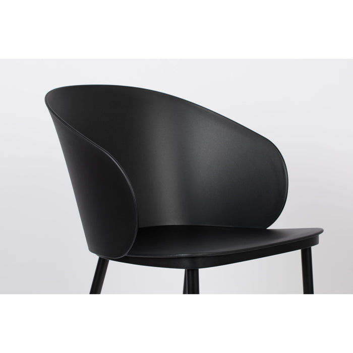 Eetkamerstoel Gigi Polypropyleen Zwart 53.5x57 cm-Eetkamerstoelen-Creating Home