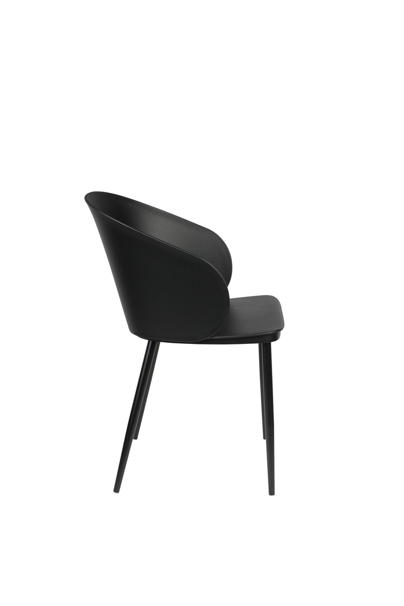 Eetkamerstoel Gigi Polypropyleen Zwart 53.5x57 cm-Eetkamerstoelen-Creating Home