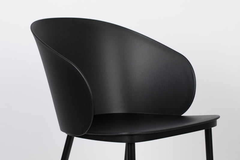 Eetkamerstoel Gigi Polypropyleen Zwart 53.5x57 cm-Eetkamerstoelen-Creating Home