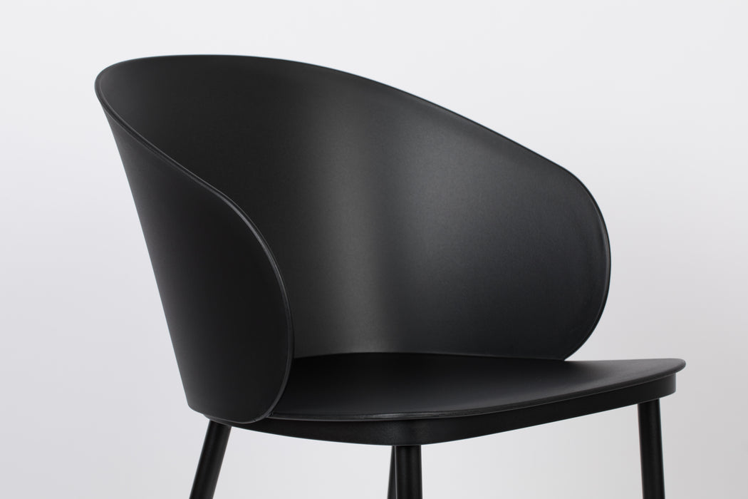 Eetkamerstoel Gigi Polypropyleen Zwart 53.5x57 cm-Eetkamerstoelen-Creating Home