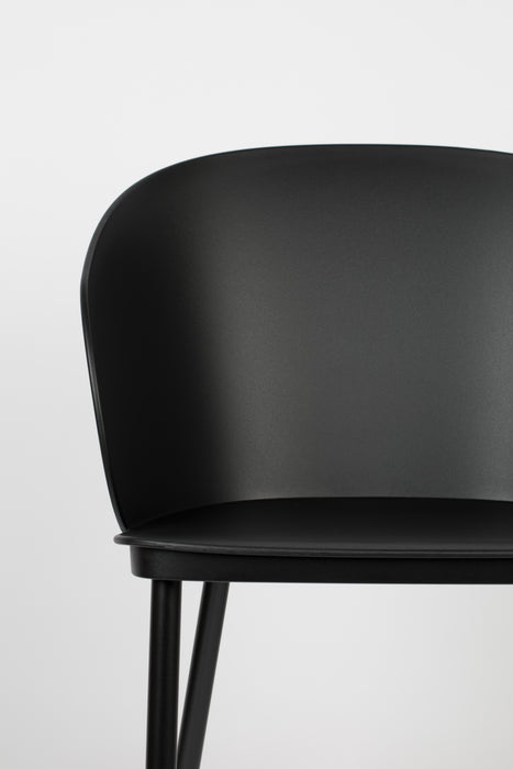 Eetkamerstoel Gigi Polypropyleen Zwart 53.5x57 cm-Fauteuils-Creating Home