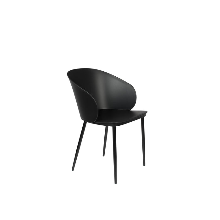 Eetkamerstoel Gigi Polypropyleen Zwart 53.5x57 cm-Fauteuils-Creating Home
