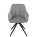 Eetkamerstoel Grijs Acrylic stof 56 cm 56.5x58x85 cm-Eetkamerstoelen-J-Line