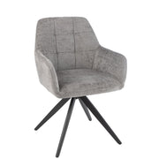 Eetkamerstoel Grijs Acrylic stof 56 cm 56.5x58x85 cm-Eetkamerstoelen-J-Line