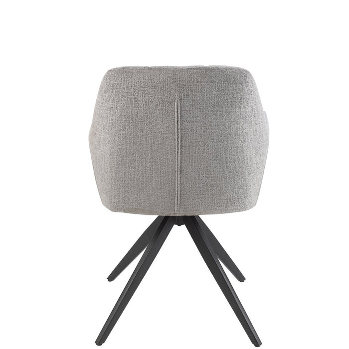 Eetkamerstoel Grijs Acrylic stof 56 cm-Eetkamerstoelen-J-Line