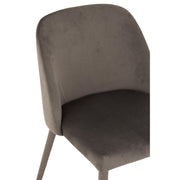 Eetkamerstoel Grijs Metaal 51 cm 51x58x80 cm-Eetkamerstoelen-J-Line