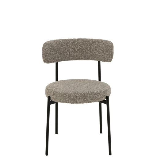 Eetkamerstoel Grijs Metaal 52 cm 52.5x51x76.5 cm-Eetkamerstoelen-J-Line