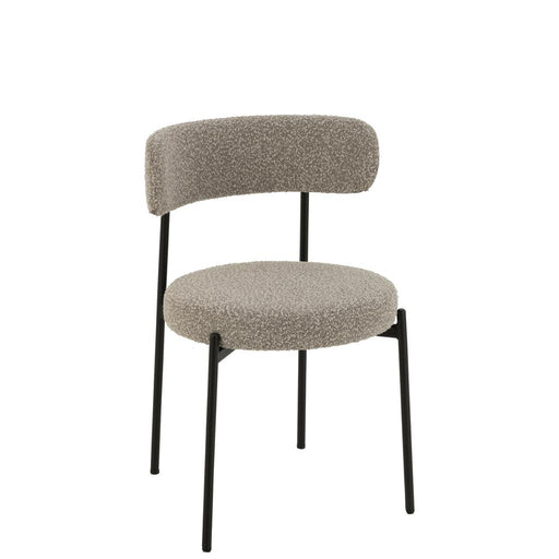 Eetkamerstoel Grijs Metaal 52 cm 52.5x51x76.5 cm-Eetkamerstoelen-J-Line