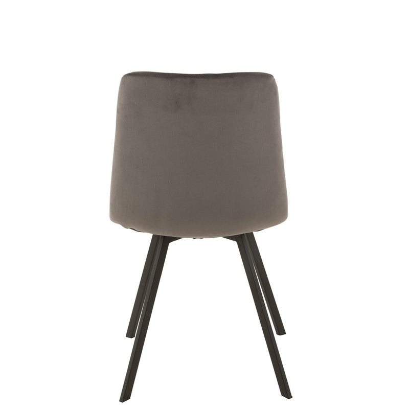 Eetkamerstoel Grijs Metaal 54 cm 54x45x86 cm-Eetkamerstoelen-J-Line