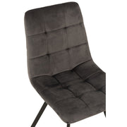 Eetkamerstoel Grijs Metaal 54 cm 54x45x86 cm-Eetkamerstoelen-J-Line